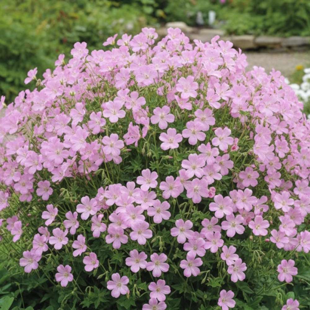 Gólyaorr 'Wargrave Pink' – dekoratív rózsaszín virágú évelő talajtakaró