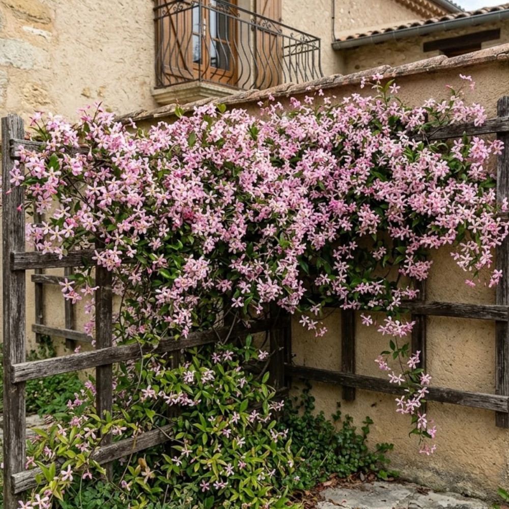 Tölcsérjázmin 'Pink Air' – illatos, rózsaszín virágú örökzöld kúszónövény