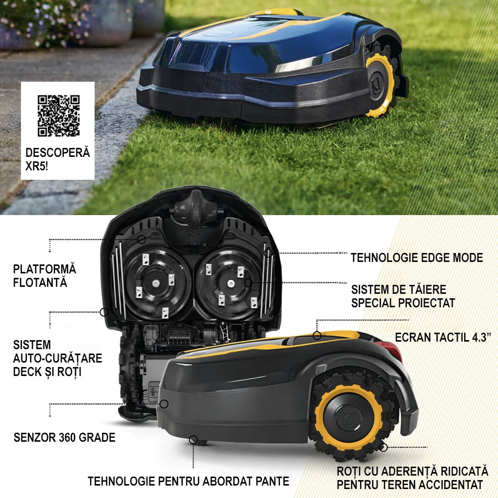 Cub Cadet XR5 1000 robotfűnyíró – akár 1000 m² felülethez, GSM-modullal
