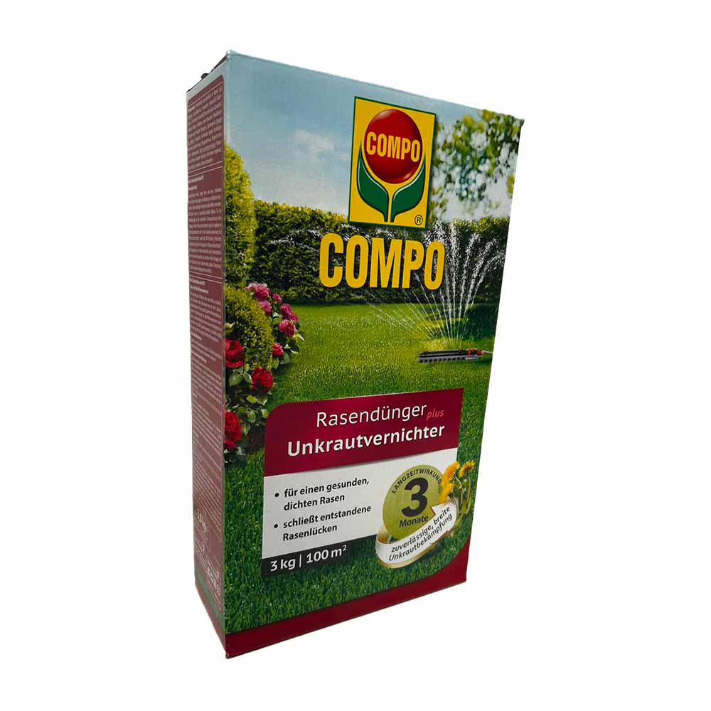 Compo gyeptrágya gyomirtóval – 3 kg, 3 hónapos hatás