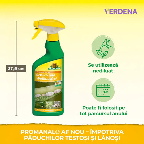 Insecticid Spray Natural Promonal Neudorff contra Paduchiilor Testoase si Lanoase, 500 ml