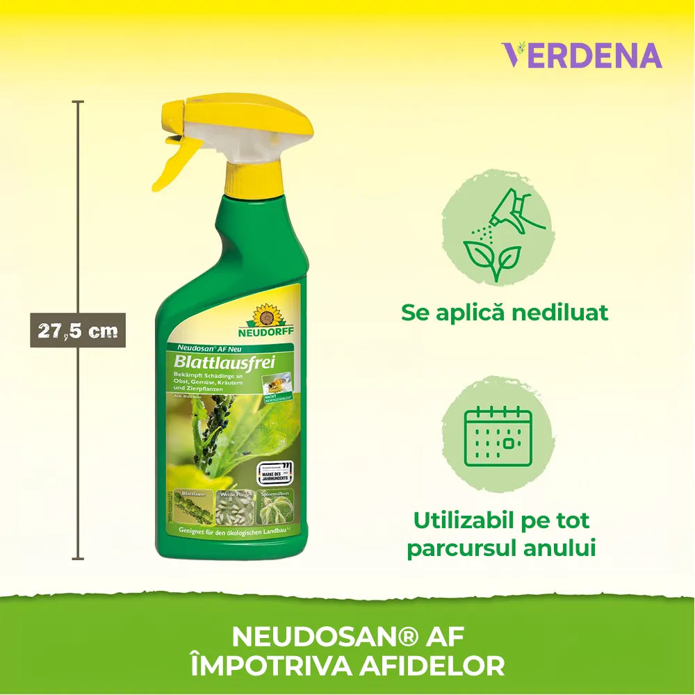 Insecticid Spray natural Neudorff Neudosan AF impotriva afidelor, musculitei albe si paianjenului rosu – 500 ml