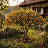 Illatcserje Osmanthus fragrans 'Rubra Aurantiacus' – intenzíven illatos, narancssárga virágú örökzöld cserje