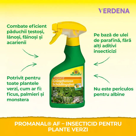 Insecticid Natural Spray pentru Plante Verzi Neudorff Promanal AF, combatere eficienta a paduchilor si acarienilor - 250 ml