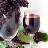 Soc negru Thundercloud, cu frunzis purpuriu, fructe purpurii gustoase si flori roz