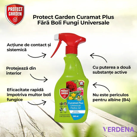 Spray  Fungicid Organic Contra Bolilor Fungice Universal, 500 ml, PROTECT GARDEN