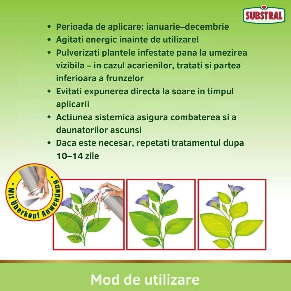 Insecticid Lichid pentru Plante Ornamentale,  400 ml, Contra Daunatorilor precum Afide, Cosenile si Omizi