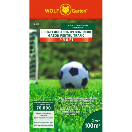 Wolf-Garten Heavy Duty gyepmagkeverék – sűrű, tartós gyep gyors csírázással, 2 kg / 100 m²