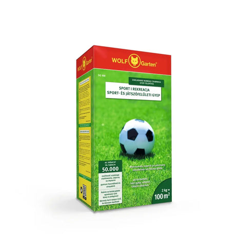 Wolf-Garten sport és játék gyepmagkeverék – tartós, gyorsan regenerálódó gyep, 2 kg, 100 m²