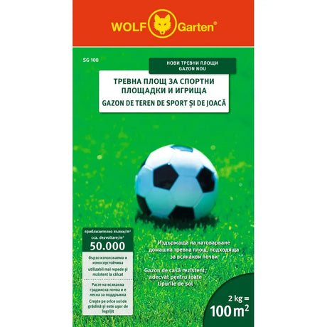 Wolf-Garten sport és játék gyepmagkeverék – tartós, gyorsan regenerálódó gyep, 2 kg, 100 m²