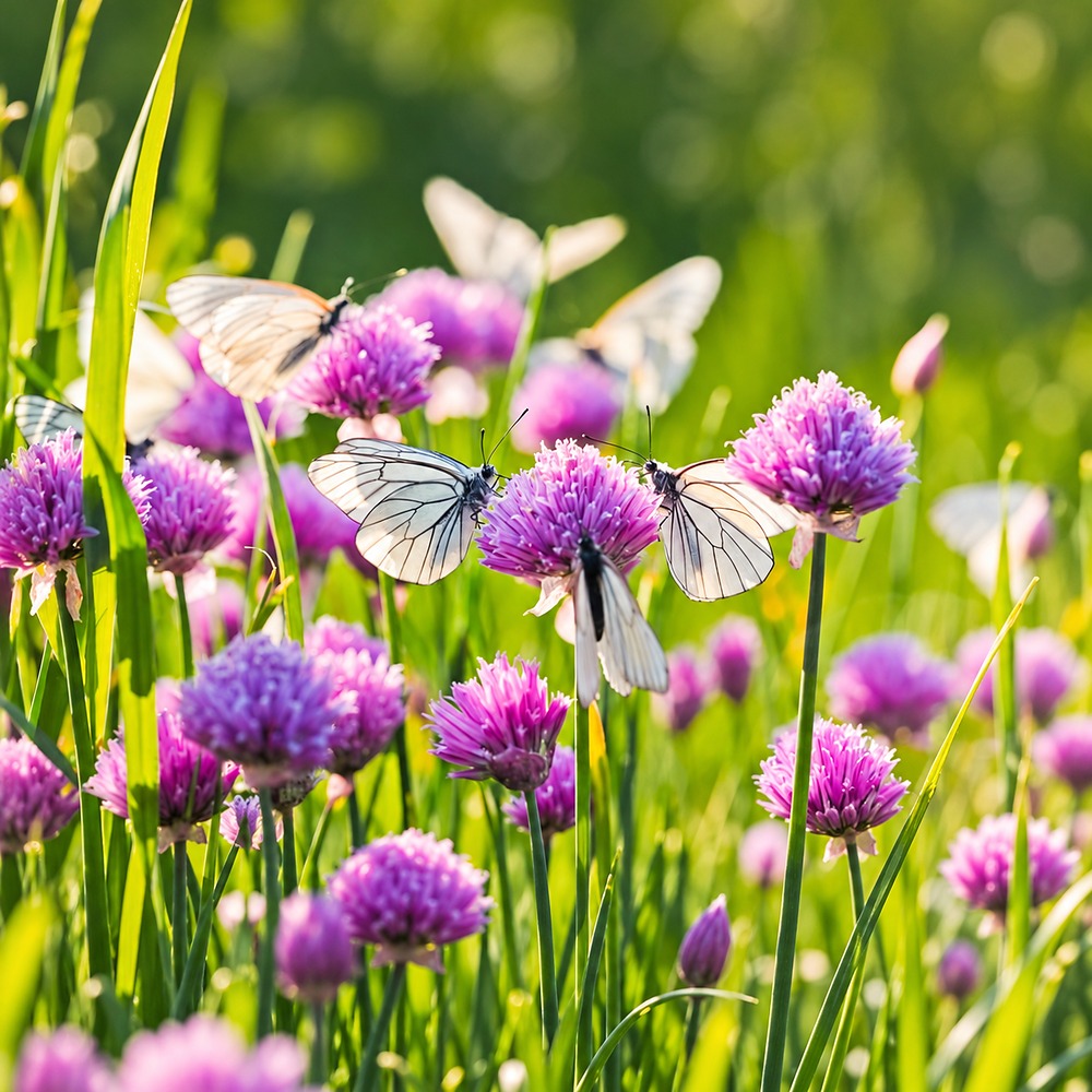 Díszhagyma, Allium schoenoprasum – rózsaszín–lila virágú