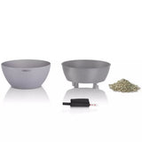 Ghiveci Auto-Irigant Lechuza Cubeto Stone 40 11,5 l, efect piatra neagra, sistem de autoirigare, insert detasabil, strat de drenaj