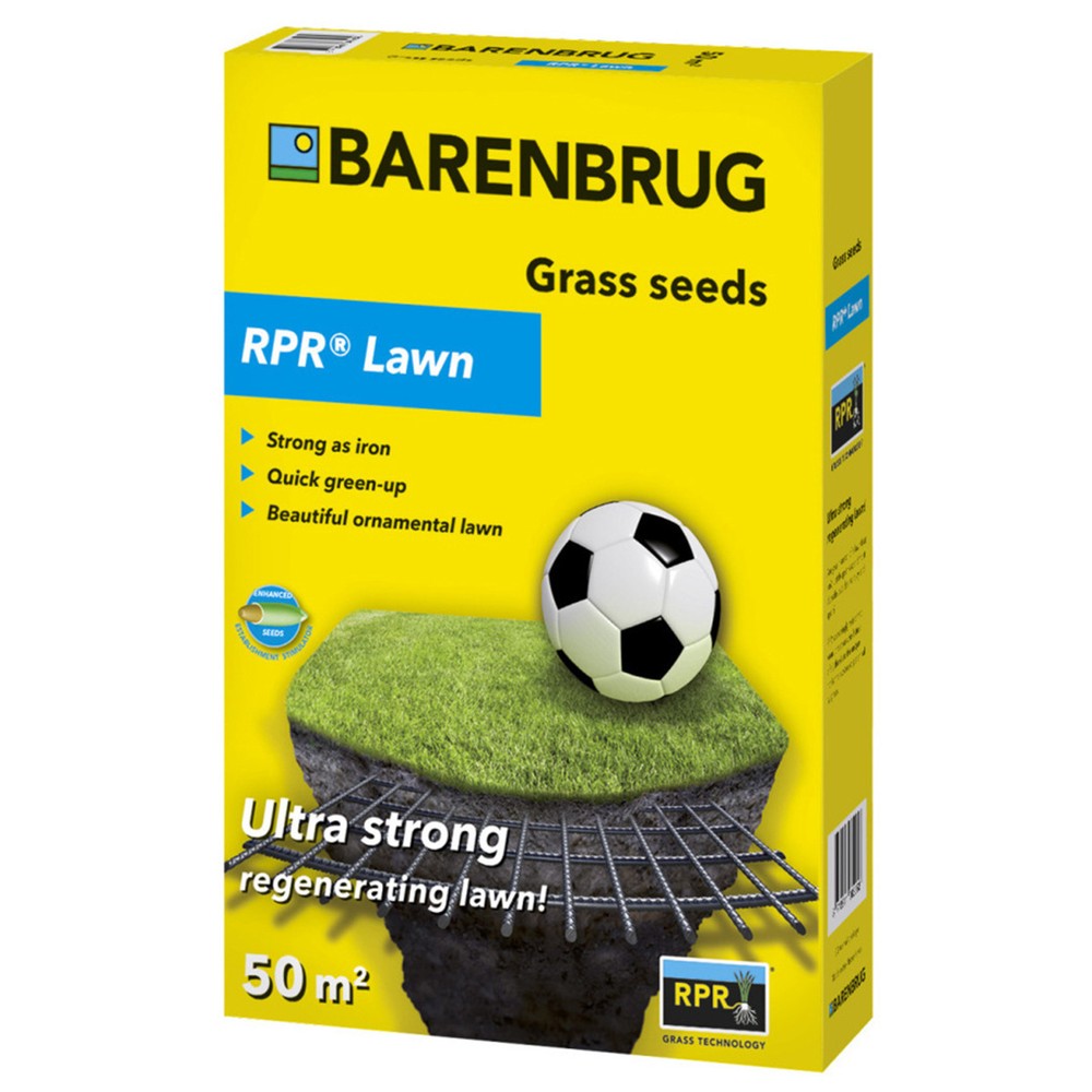 Barenbrug RPR Lawn gyepmagkeverék 1 kg – gyors regenerációjú professzionális sportgyep, 50 m²