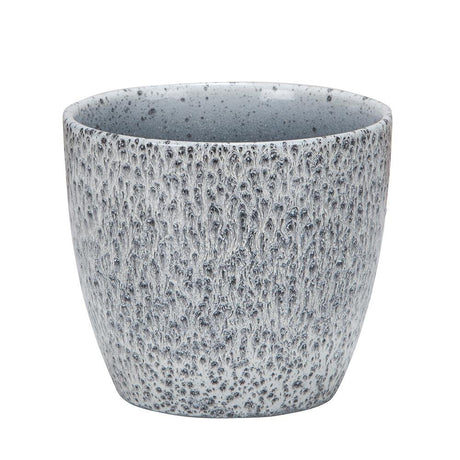 Ghiveci plante rotund Ceramic Scheurich, Ø 14 cm, H12,4 cm, Gri Marmorat