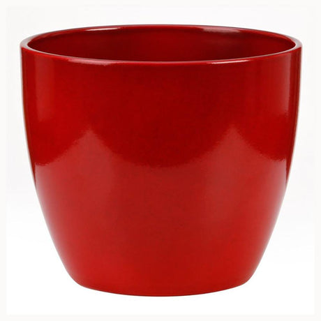 Ghiveci plante rotund Ceramic Scheurich, Ø 14 cm, H12,4 cm, Rosu
