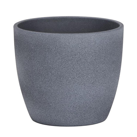Ghiveci plante rotund Ceramic Scheurich, Ø 16 cm, H14 cm, Gri Inchis