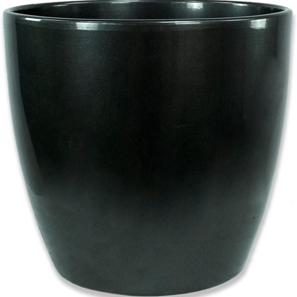 Ghiveci plante rotund Ceramic Scheurich, Ø 22 cm, H19,5 cm, Negru