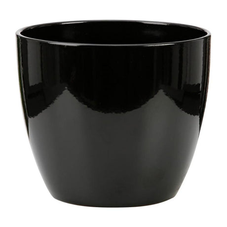 Ghiveci plante rotund Ceramic Scheurich, Ø 22 cm, H19,5 cm, Negru