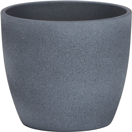 Ghiveci plante rotund Ceramic Scheurich, Ø 22 cm, H19,5 cm, Gri inchis