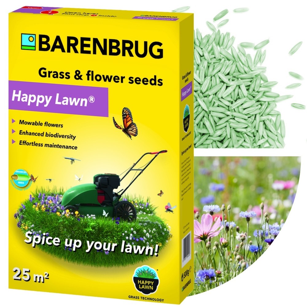 Happy Lawn Barenbrug virágos gyepmagkeverék 0,5 kg – természetes, biodiverzitásban gazdag gyep