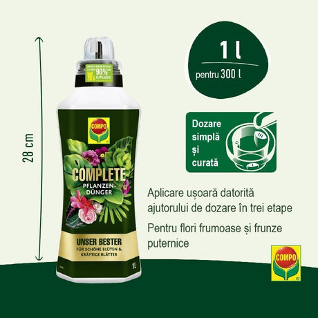 Ingrasamant Lichid pentru Flori cu Guano, 1.3 l, COMPO