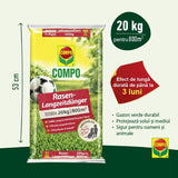 Ingrasamant Organic pentru Gazon impotriva Buruienilor si a Muschiului, 15 kg pentru 540 m², Efect de Lunga Durata, COMPO