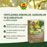 Ingrasamant pentru Arbori, Garduri Vii si Arbusti, 2 kg, 40 m², Efect de Lunga Durata 6 Luni, Formula Ecologica, COMPO