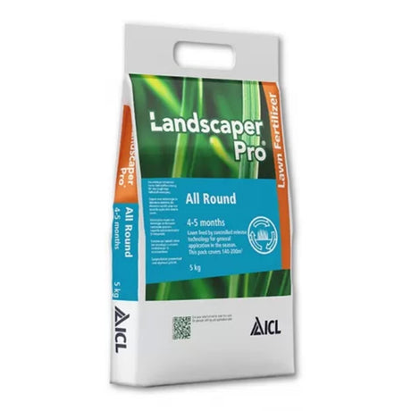 Ingrasamant gazon profesional Landscaper Pro Allround 5 kg, nutritie echilibrata pe termen lung, pentru 200 mp