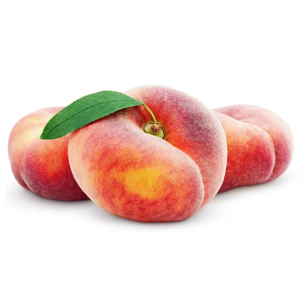 Piersic (Prunus Persica) Platicarpa Pasta Gialla cu fructe galbene-aurii, an 2 pe rod