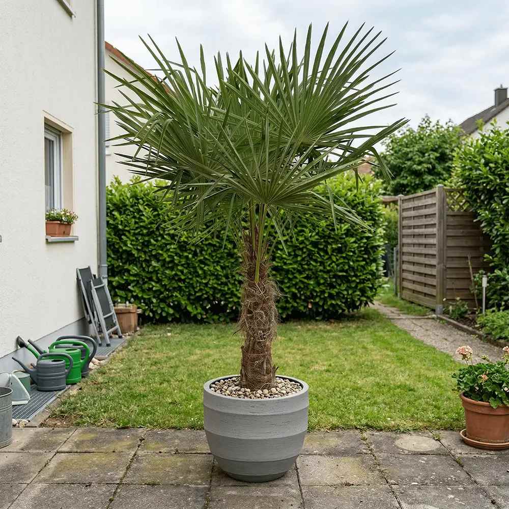 Kenderpálma / kínai kenderpálma (Trachycarpus fortunei), 80 cm, fagytűrő, egzotikus lombozattal, közepes növekedésű