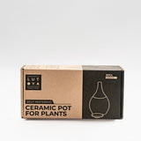 Vas de auto-udare plante alb LUTOYA, decorativ, ceramic, lut, natural, 200 ml