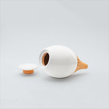 Vas de auto-udare plante alb LUTOYA, decorativ, ceramic, lut, natural, 700 ml