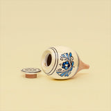 Vas de auto-udare plante ''Motive Traditionale''LUTOYA, decorativ, ceramic, lut, natural, 350 ml